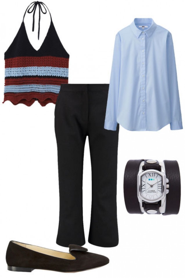 Halter neck utnuk office look musim semi
