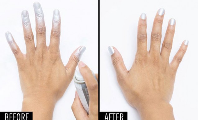 Hasil menggunakan kutek kuku unik spray
