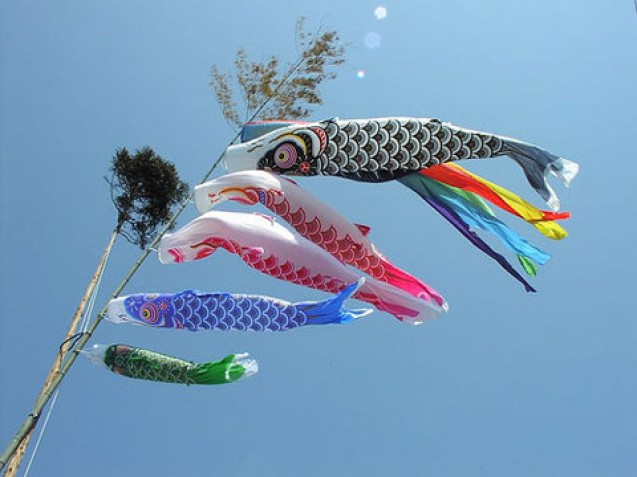 Koinobori, salah satu ciri khas Kodomo No Hi di Jepang