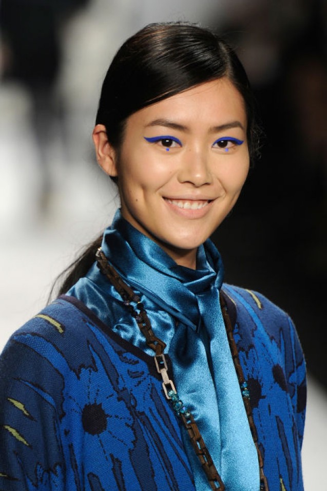 Eyeliner cat eye dots