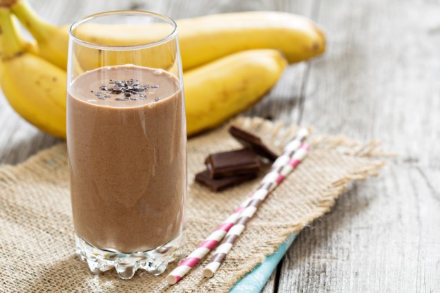 Smoothie cokelat pisang