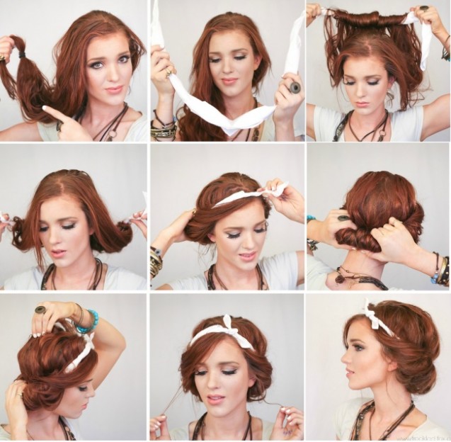 Gaya rambut dengan headscarf