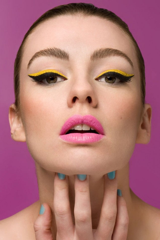 Yellow eyeliner