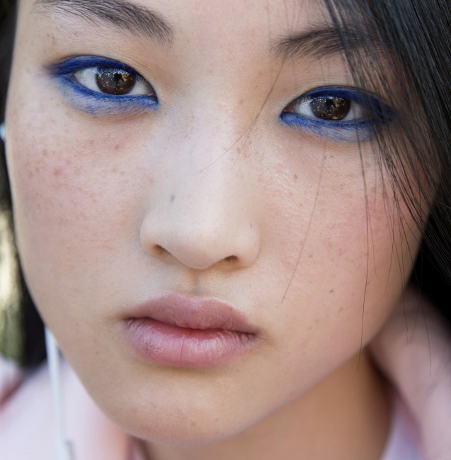Blue eyeliner