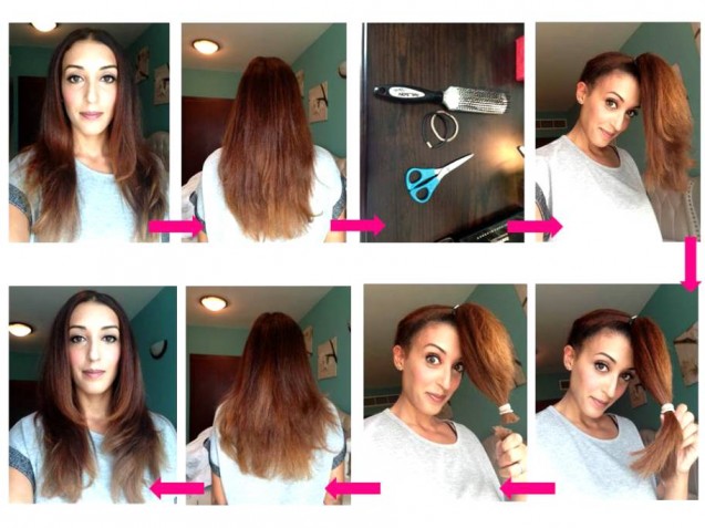 Layering hair