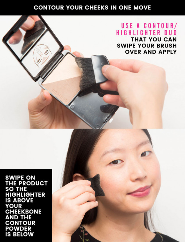 Contouring dengan menggunakan bedak
