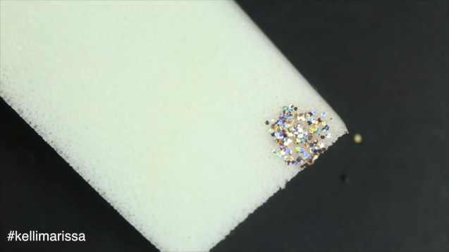 Glitter nail art