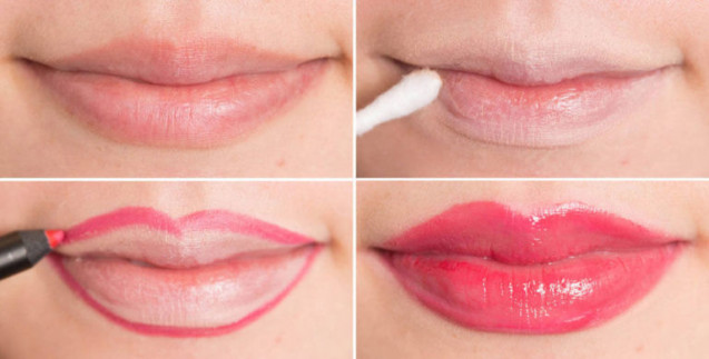 Membaurkan lipstik