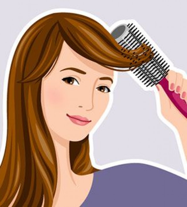 Poni rambut di blow dry