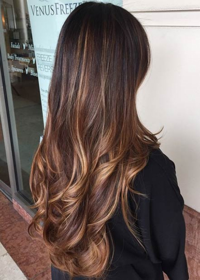 Golden balayage