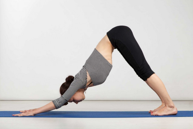 Downward yoga