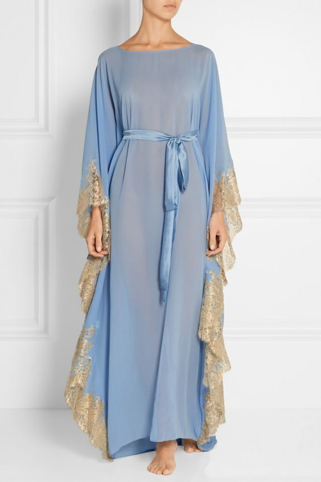 Style lebaran calming blue kaftan